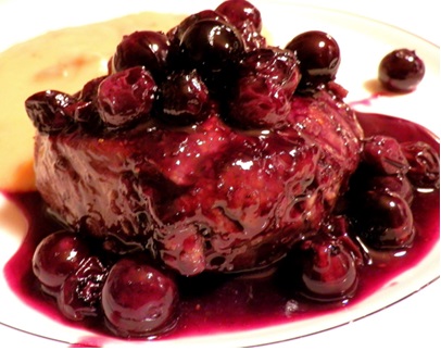 Filetto di manzo alle ciliegie