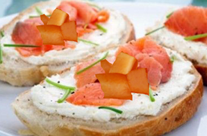 Tartine di melone e salmone
